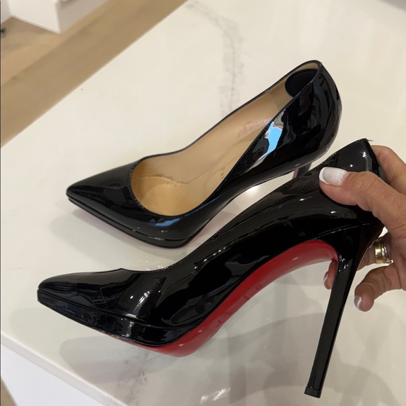 Christian Louboutin Shoes - Christian Louboutin -Classic Black Patent High Heel Pumps with Red Sole -